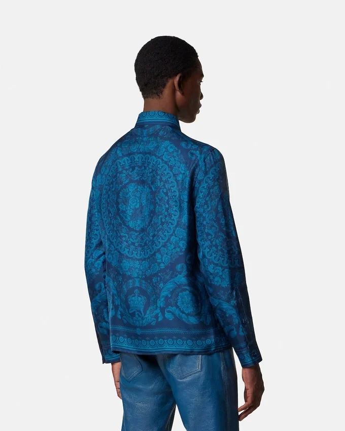 Printed Silk Twill Slim Shirt Printed Silk Twill Slim Shirt