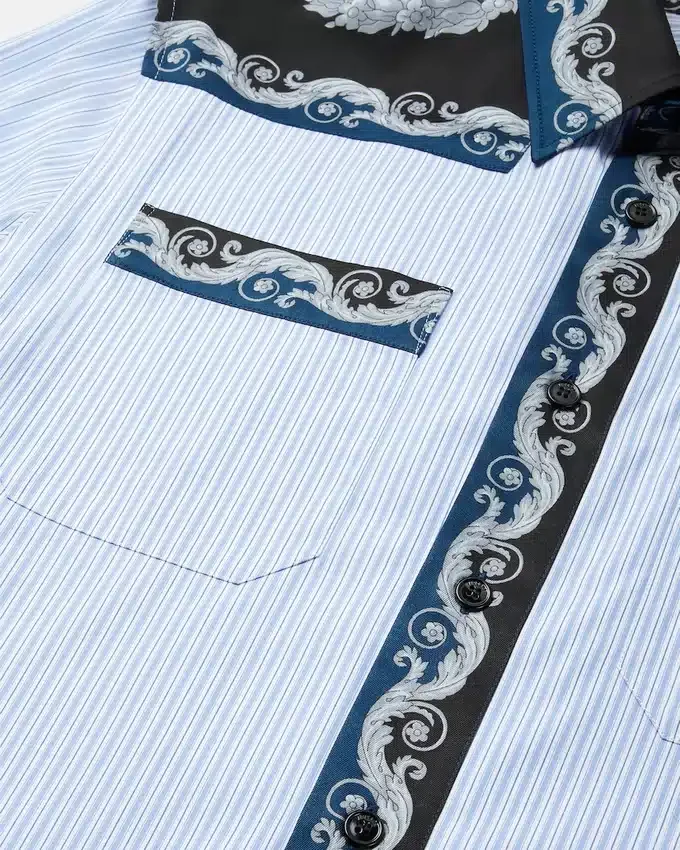Printed Striped Cotton-Poplin Shirt Printed Striped Cotton-Poplin Shirt