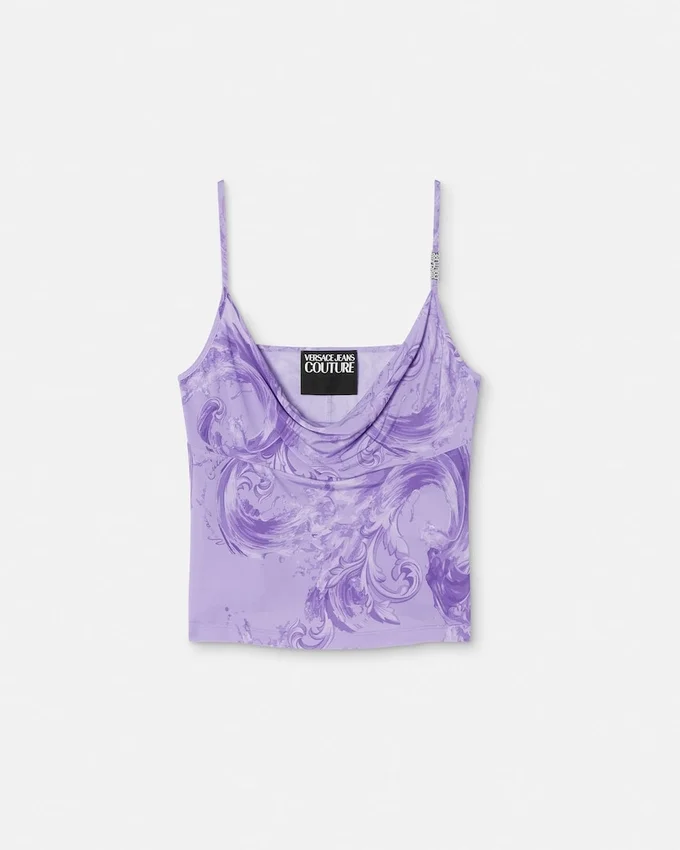 Printed Viscose Draped Top Printed Viscose Draped Top