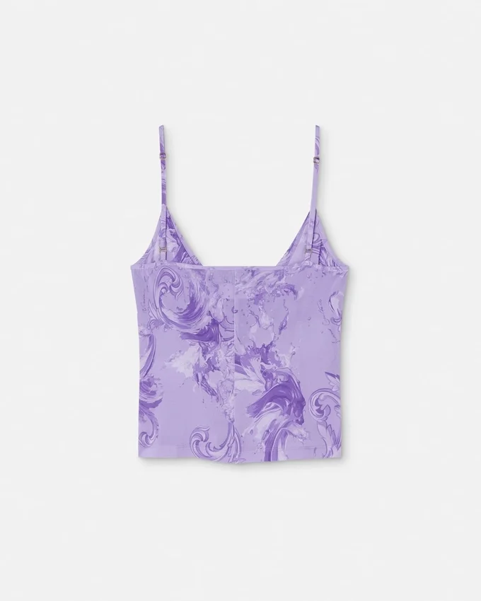 Printed Viscose Draped Top Printed Viscose Draped Top