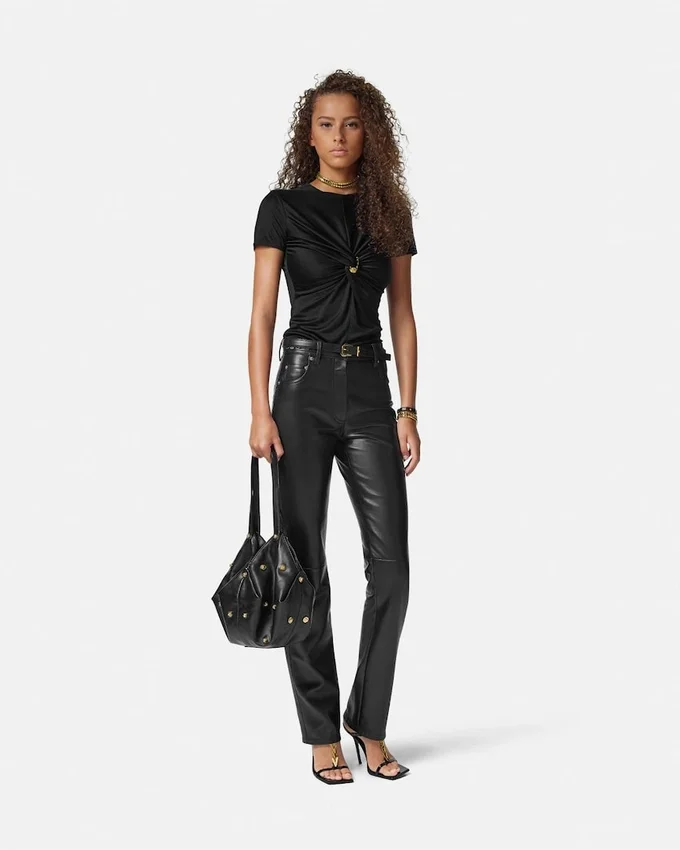 Protea Embellished Nappa Shoulder Bag Protea Embellished Nappa Shoulder Bag
