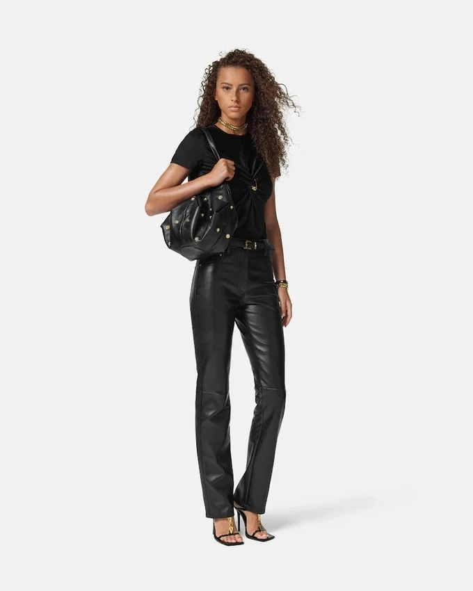 Protea Embellished Nappa Shoulder Bag Protea Embellished Nappa Shoulder Bag