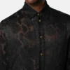 Python-Devor&eacute; Silk-Blend Evening Shirt