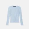 Ribbed Knit Viscose-Blend Crewneck Top Ribbed Knit Viscose-Blend Crewneck Top