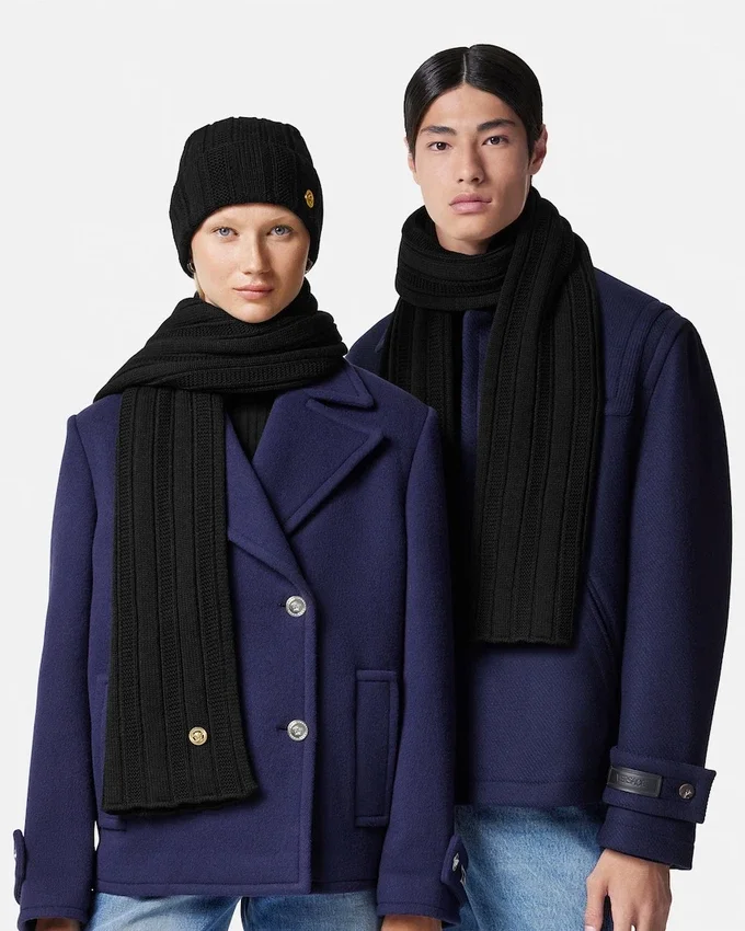 Ribbed Wool Knit Scarf Ribbed Wool Knit Scarf