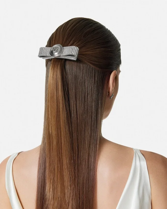 Right Metal Mesh Gianni Ribbon Hair Clip Right Metal Mesh Gianni Ribbon Hair Clip