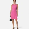 Safety Pin Draped Flared Mini Dress Safety Pin Draped Flared Mini Dress