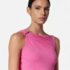 Safety Pin Draped Flared Mini Dress Safety Pin Draped Flared Mini Dress
