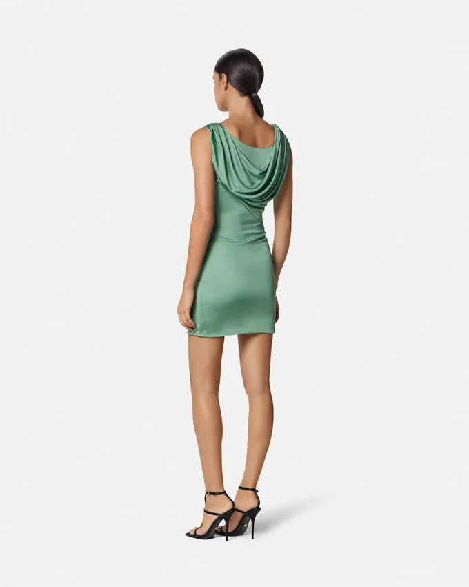 Safety Pin Draped Mini Dress Safety Pin Draped Mini Dress