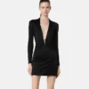 Safety Pin Fitted Mini Dress Safety Pin Fitted Mini Dress