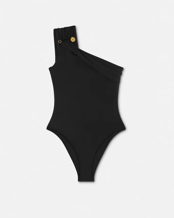 Safety Pin Gathered One-Piece Swimsuit Safety Pin Gathered One-Piece Swimsuit