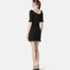 Safety Pin Knit Flared Mini Dress