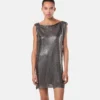 Safety Pin Metal Mesh Mini Dress Safety Pin Metal Mesh Mini Dress