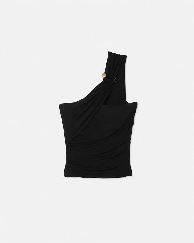 Safety Pin One-Shoulder Bustier Safety Pin One-Shoulder Bustier