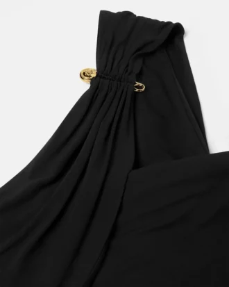 Safety Pin One-Shoulder Bustier