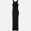 Safety Pin Ribbed Knit Draped Gown Safety Pin Ribbed Knit Draped Gown