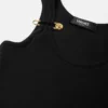 Safety Pin Ribbed Knit Draped Gown Safety Pin Ribbed Knit Draped Gown