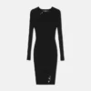 Safety Pin Ribbed-Knit Mini Dress Safety Pin Ribbed-Knit Mini Dress