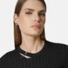 Safety Pin Ribbed-Knit Mini Dress Safety Pin Ribbed-Knit Mini Dress