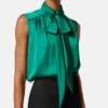 Satin Lavalli&egrave;re Shirt