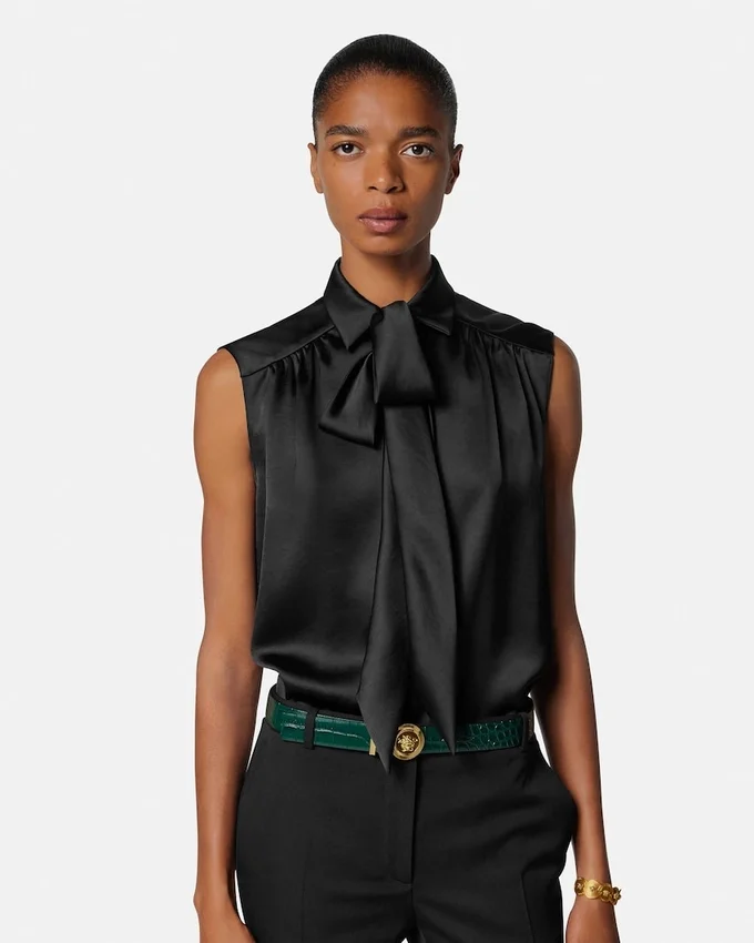 Satin Lavallière Shirt Satin Lavallière Shirt