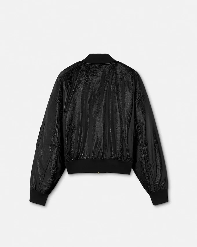 Shiny Coated Bomber Jacket Shiny Coated Bomber Jacket