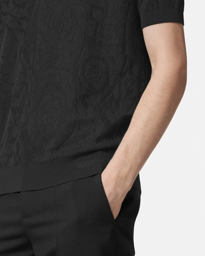 Silk-Cotton Knit Polo Silk-Cotton Knit Polo