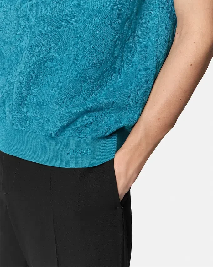 Silk-Cotton Knit Polo Silk-Cotton Knit Polo