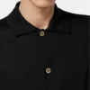 Silk-Cotton Knit Polo Cardigan Silk-Cotton Knit Polo Cardigan