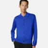 Silk-Cotton Knit Polo Cardigan Silk-Cotton Knit Polo Cardigan