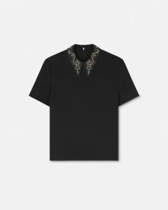 Studded Envers-Satin Top