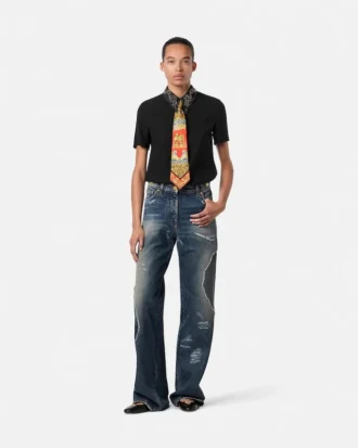 Studded Envers-Satin Top