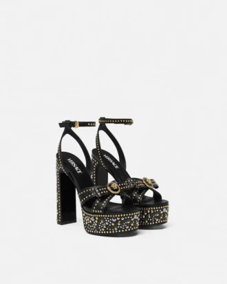 Studded Gianni Ribbon Sandals 140 mm