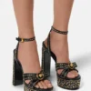 Studded Gianni Ribbon Sandals 140 mm Studded Gianni Ribbon Sandals 140 mm