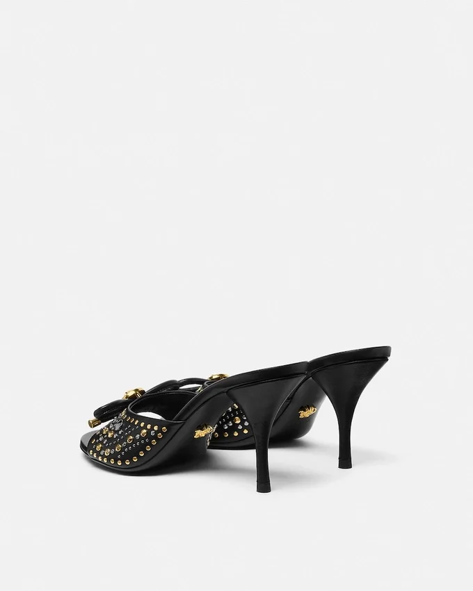 Studded Opera Bow Mules 85 mm Studded Opera Bow Mules 85 mm