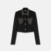 Studded Wool Crop Jacket Studded Wool Crop Jacket