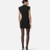 Studded Wool Fitted Mini Dress