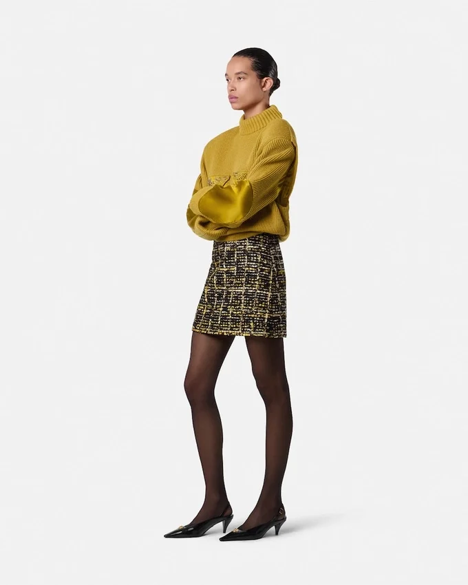 Studded Wool Knit Boxy Sweater Studded Wool Knit Boxy Sweater