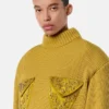 Studded Wool Knit Boxy Sweater Studded Wool Knit Boxy Sweater