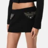 Studded Wool Mini Skirt Studded Wool Mini Skirt