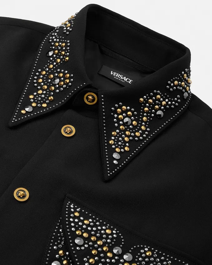 Studded Wool Overshirt Studded Wool Overshirt