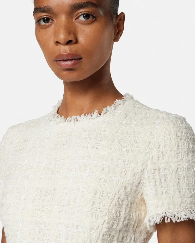 Tweed Cotton Mini Dress Tweed Cotton Mini Dress