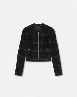 Tweed Cotton Zipped Jacket