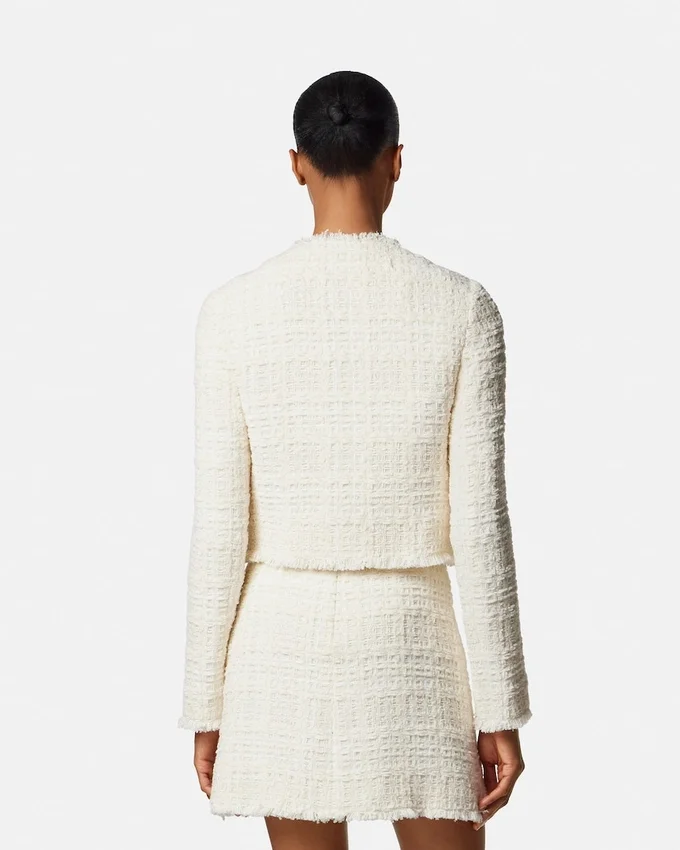 Tweed Cotton Zipped Jacket Tweed Cotton Zipped Jacket