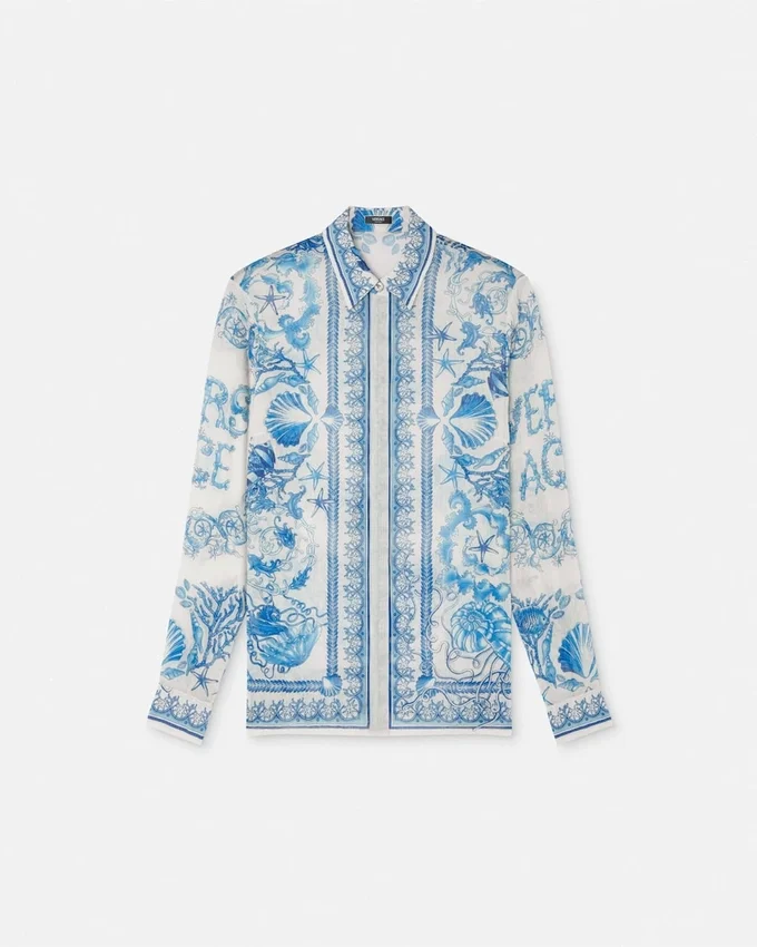 Underwater Barocco Crépe Fitted Shirt Underwater Barocco Crépe Fitted Shirt