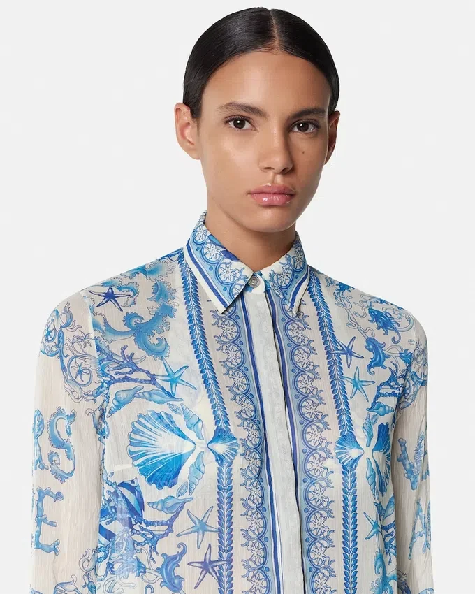 Underwater Barocco Crépe Fitted Shirt Underwater Barocco Crépe Fitted Shirt