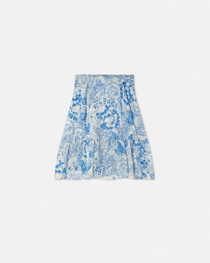 Underwater Barocco Crépe Flowy Midi Skirt Underwater Barocco Crépe Flowy Midi Skirt
