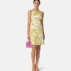 Underwater Barocco Draped Flared Mini Dress Underwater Barocco Draped Flared Mini Dress