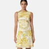 Underwater Barocco Draped Flared Mini Dress Underwater Barocco Draped Flared Mini Dress