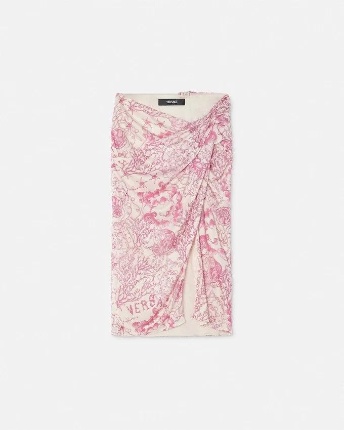 Underwater Barocco Draped Midi Skirt Underwater Barocco Draped Midi Skirt